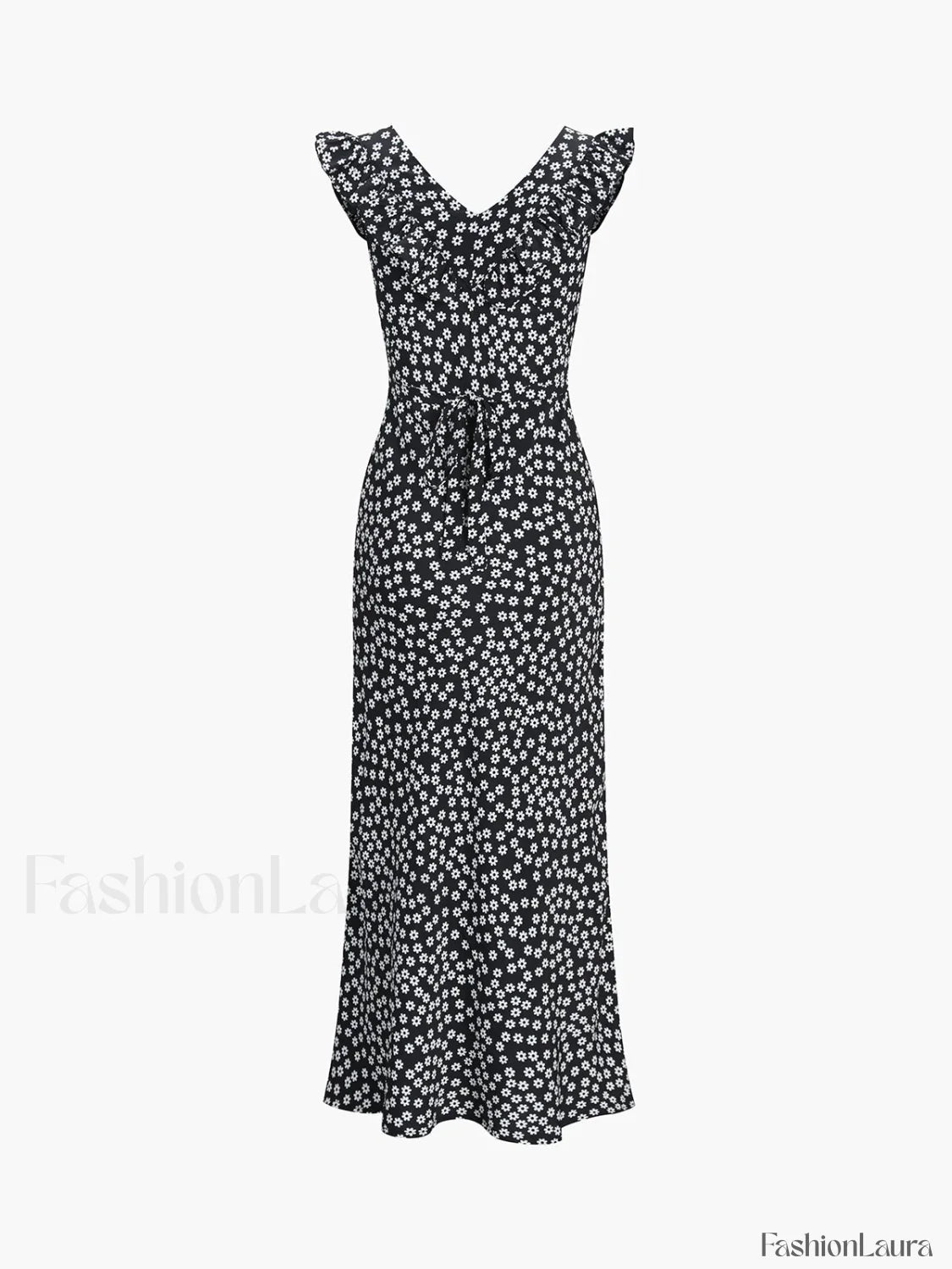 Daisy Floral Graceful Print Long Dress