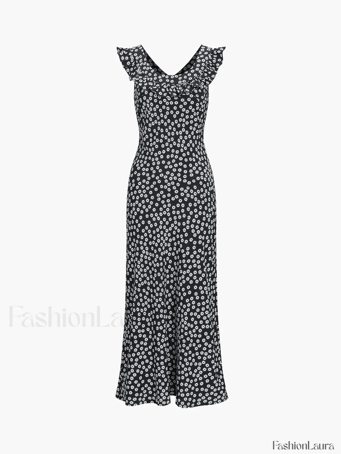 Daisy Floral Graceful Print Long Dress