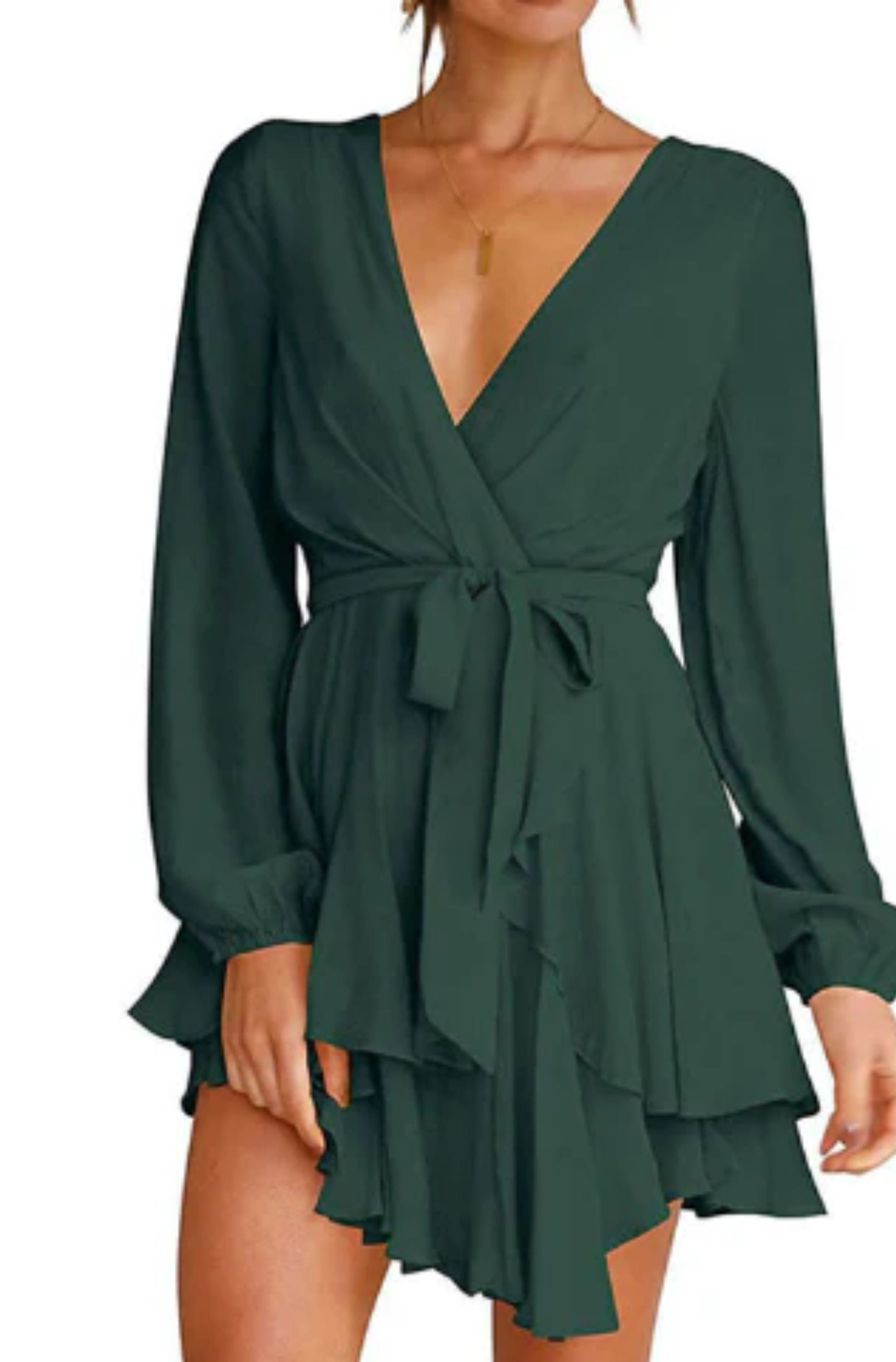 Johana Exclusive Summer Wrap Mini Dress Elevated Occasion Wear