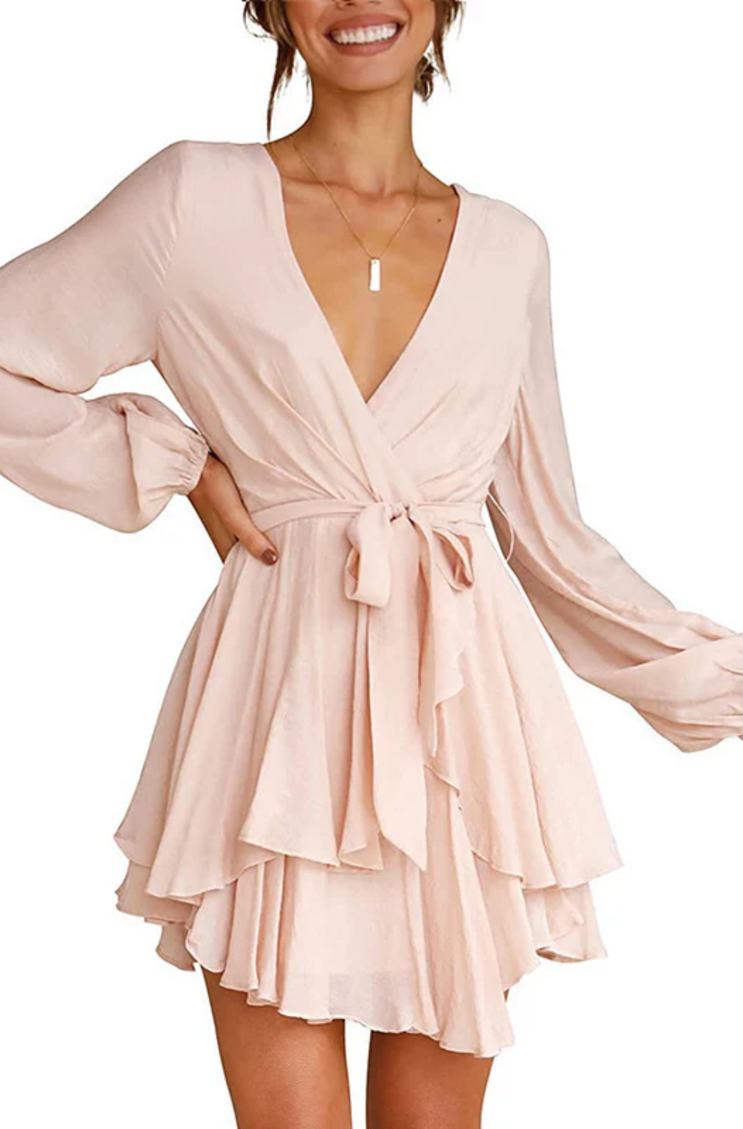 Sara Elevated Summer Wrap Dress Mini Designer Edit