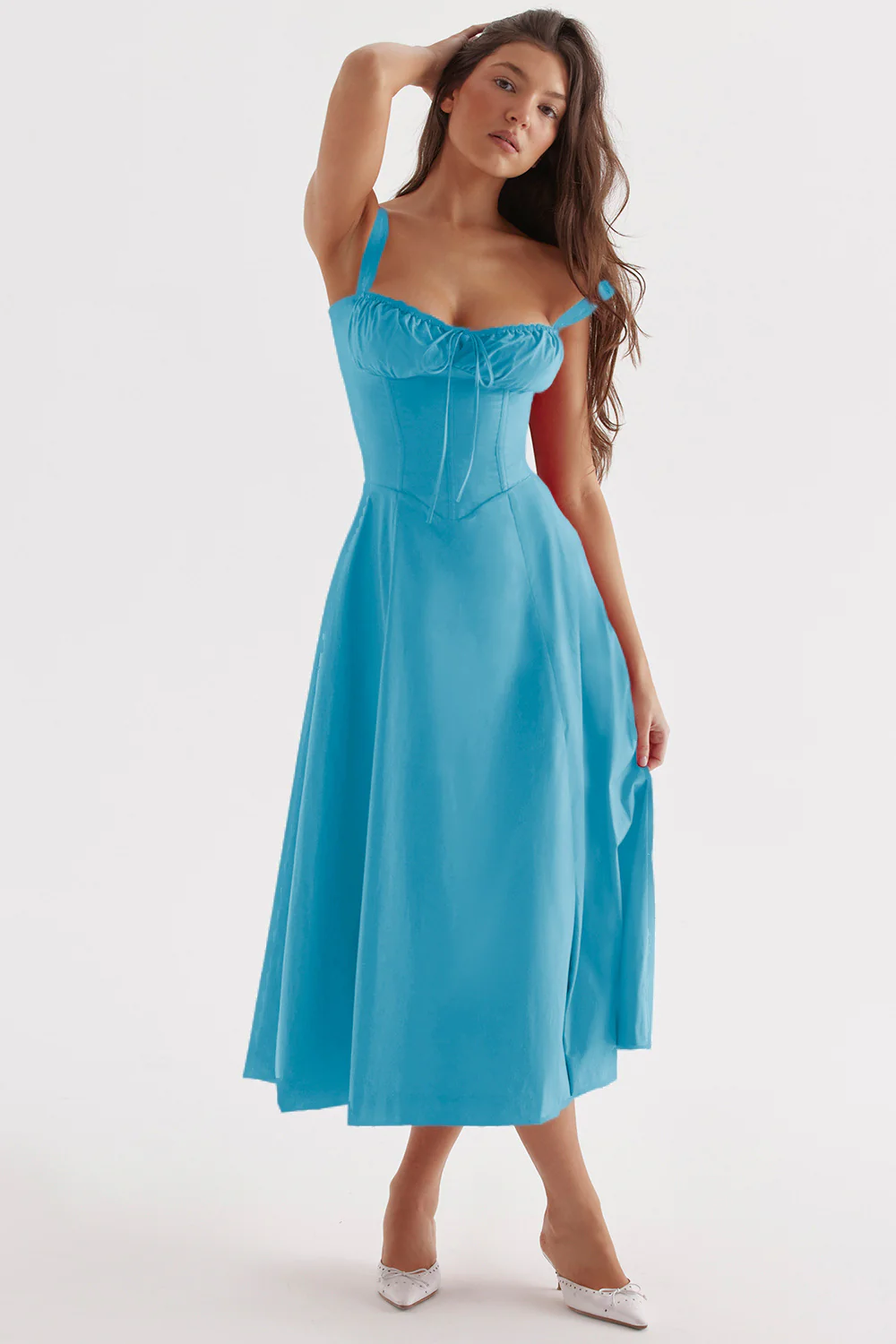 Flor Aesthetic Women's Long Summer Dress Midi Chic Silhouette Collection