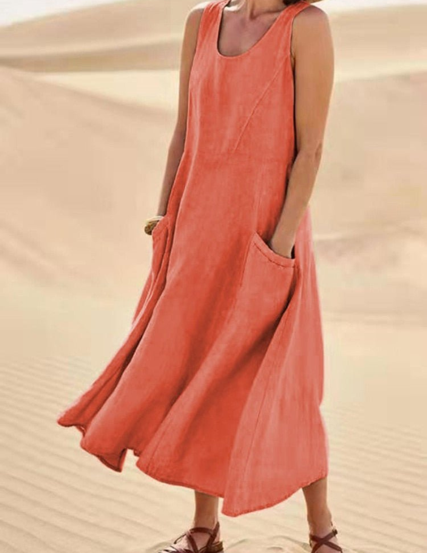 Chic Isabel Women's Airy Summer Midi Dress Statement Occasion Edit