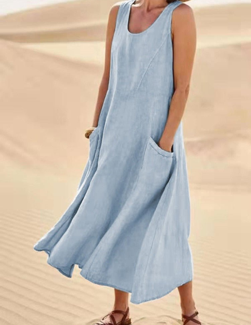 Chic Isabel Women's Airy Summer Midi Dress Statement Occasion Edit
