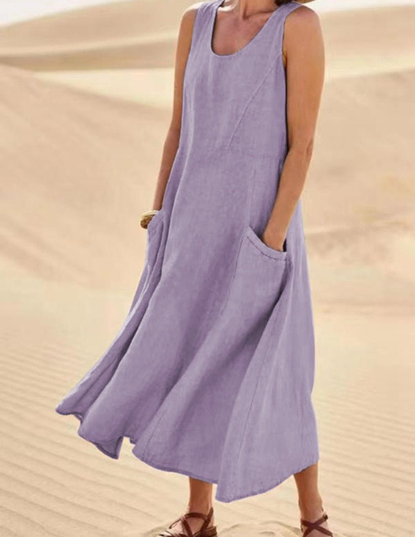 Chic Isabel Women's Airy Summer Midi Dress Statement Occasion Edit