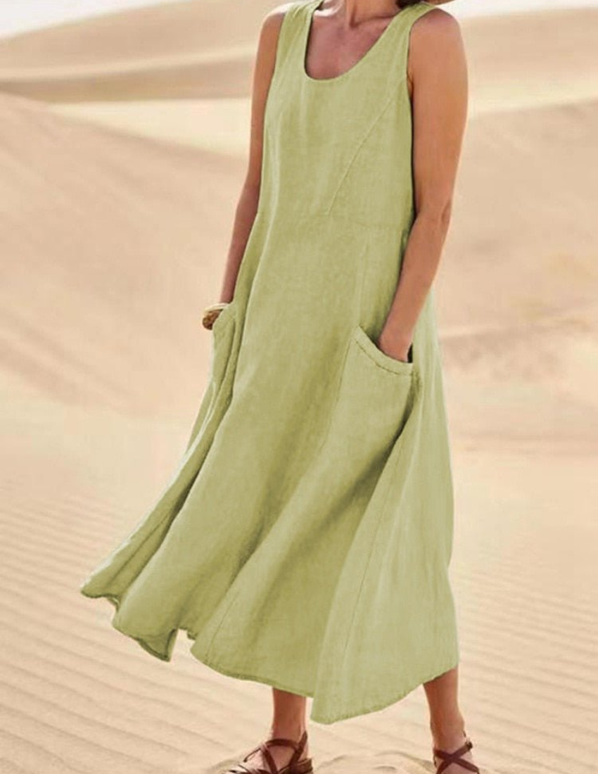 Chic Isabel Women's Airy Summer Midi Dress Statement Occasion Edit