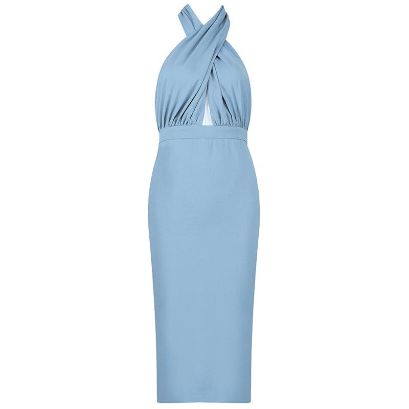 Danette Halter Neck Midi Dress