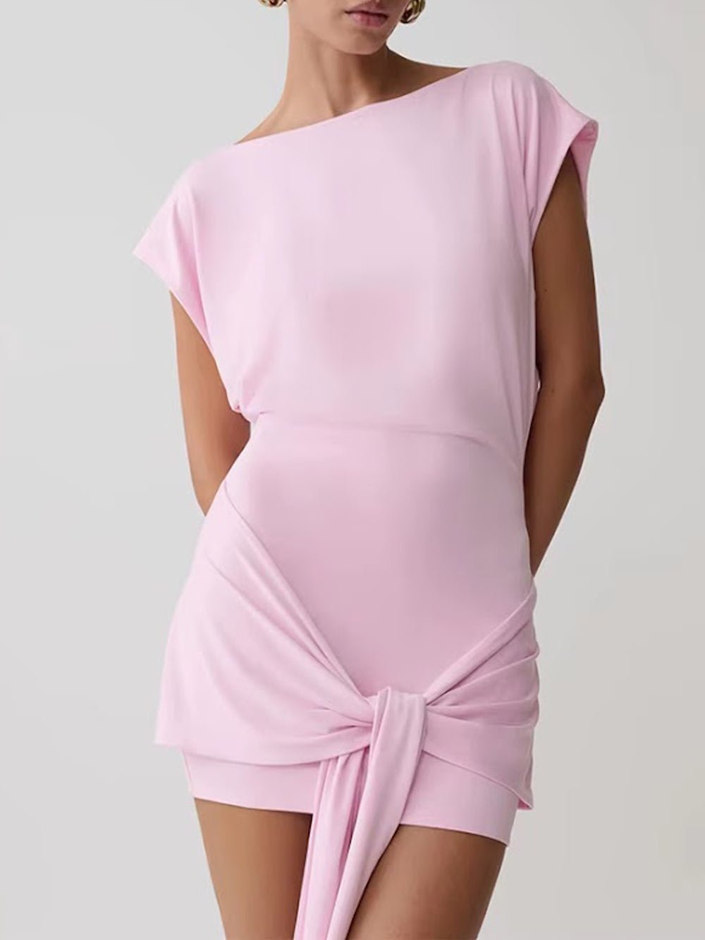 Daphne Draped Sash Mini Dress