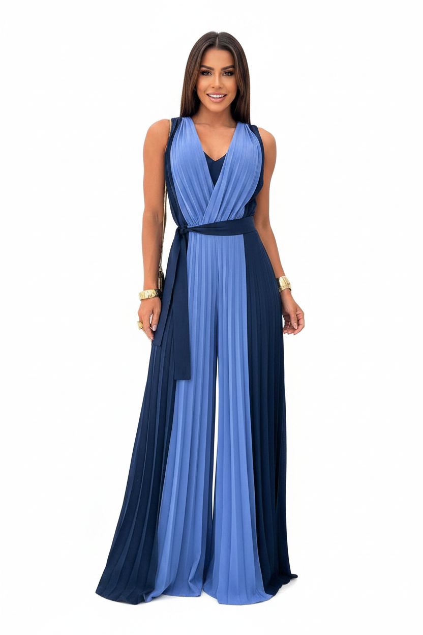 Stylish Casual Colorblock Jumpsuit for Women | Comfortable & Versatile