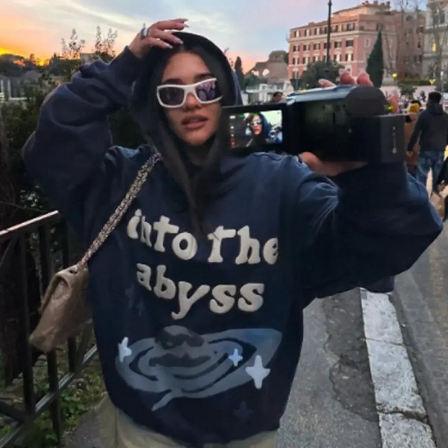 Dark Gothic Retro Hooded Grunge 3D Print Hoody BLUE / S Sweatshirts & Hoodies L