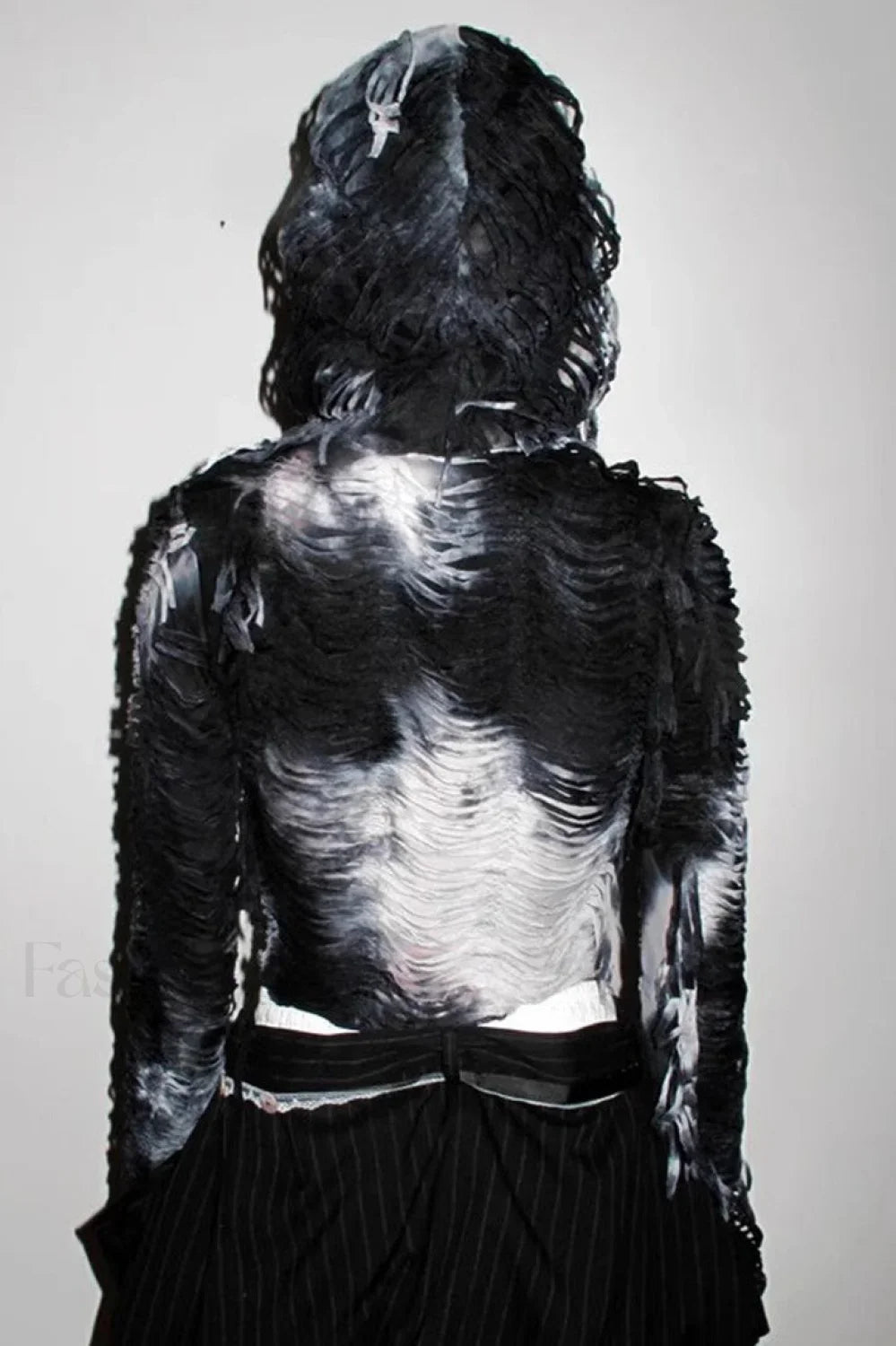 Dark Style Ruched Hoodie