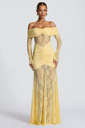 Halter Lace Sleeveless Backless Bodycon Maxi Lace Dress