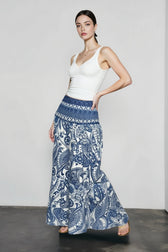 Relaxed Floral Boho Vacation Skirt