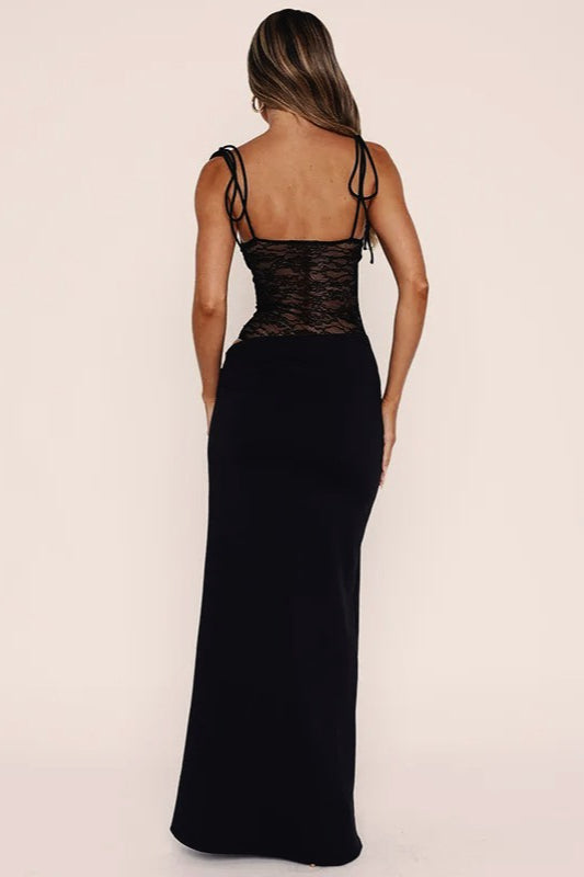 Lace Spaghetti Strap Maxi Dress 8
