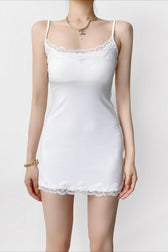 Lace Trim Cami Bodycon Lace Dress 5