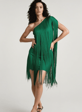 Simple Flowy Fringe Party Cocktail Dress