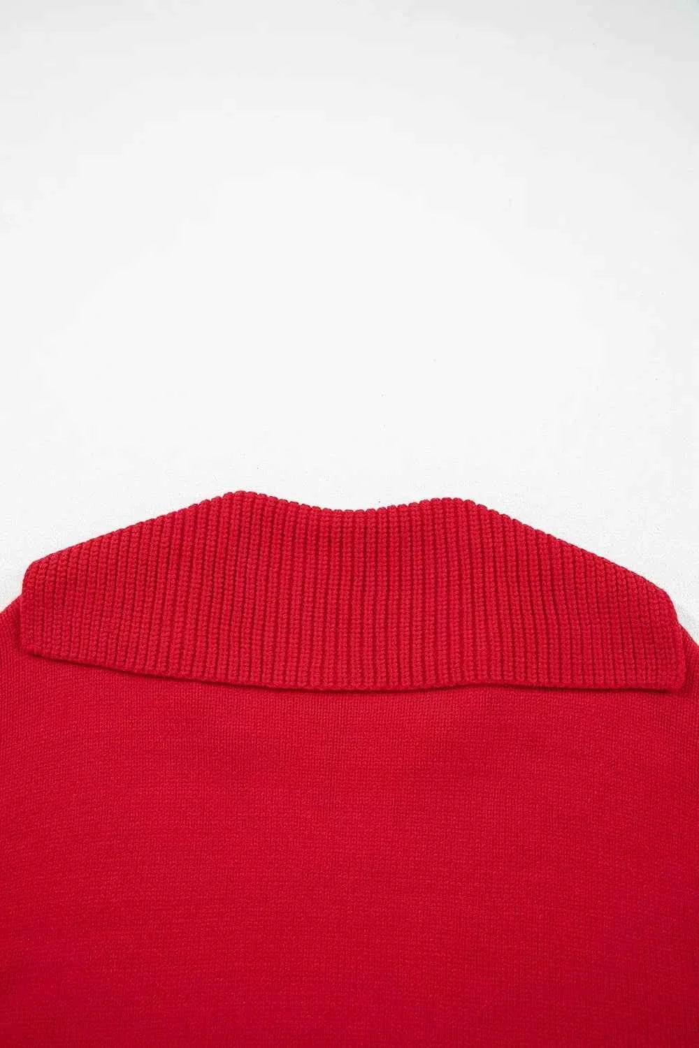 Ribbed Hem Long Sleeve Sweater