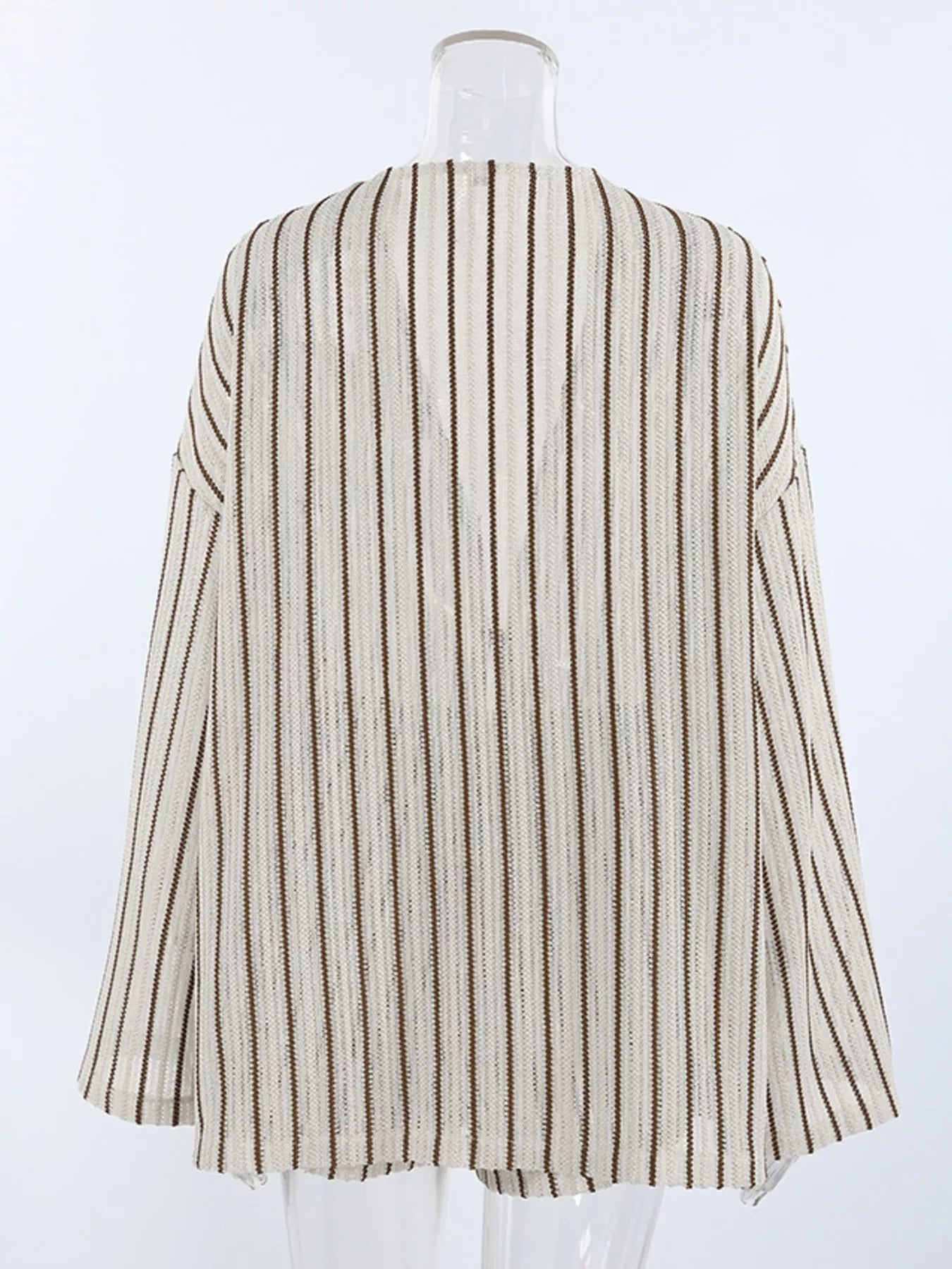 Striped Tie Front Top and Shorts Lounge Set