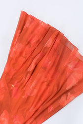 Sexy Strapless Mesh Tie Detail Maxi Floral Dress 8