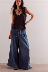 Ruched Denim Jeans