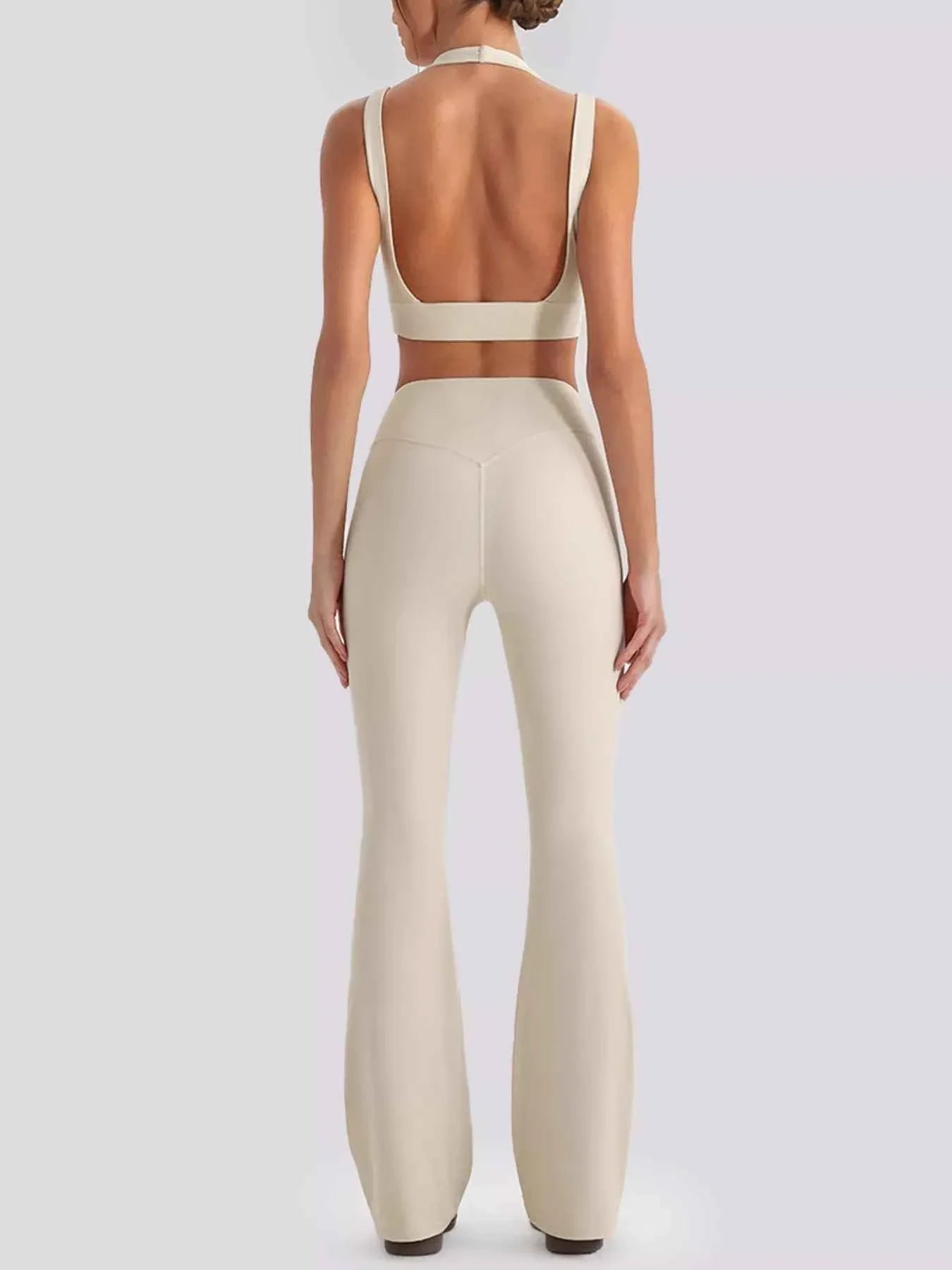 Seamless Criss-Cross V-Neck Tank and Leggings Active Set