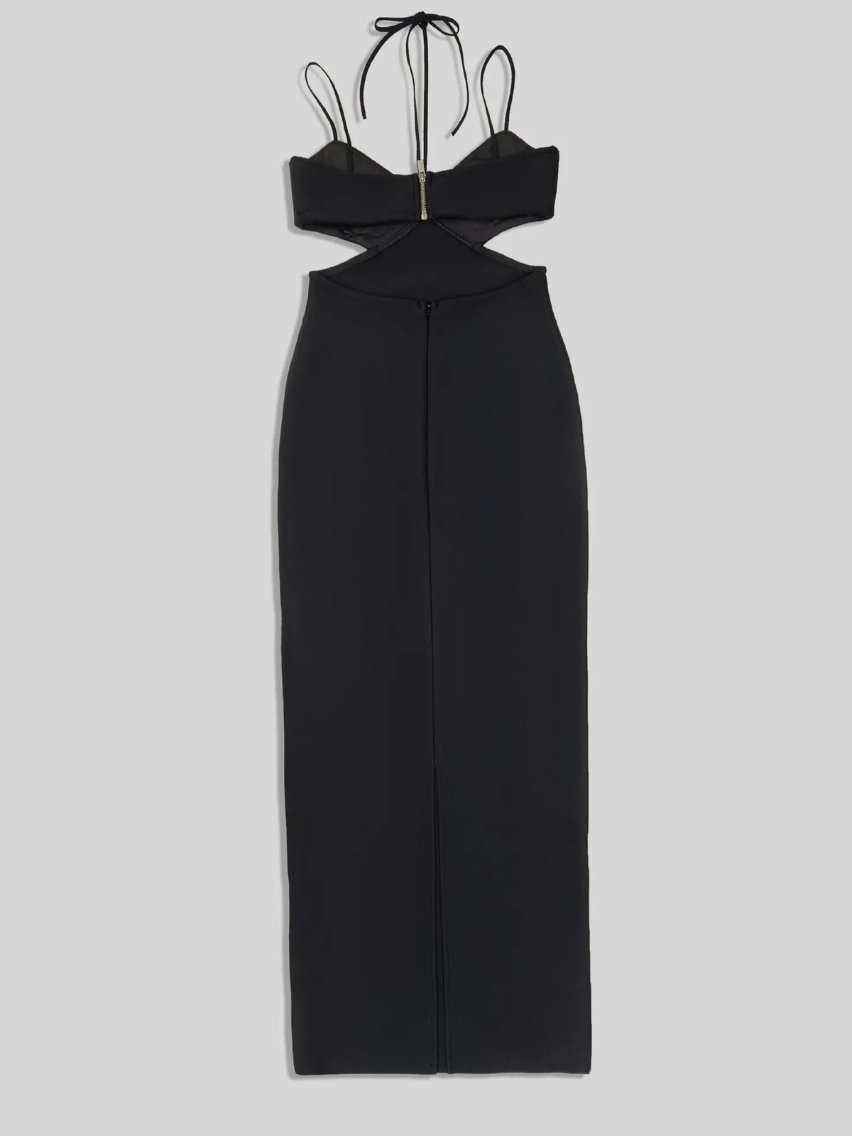 Crystal Embellished Bustier Cut Out Strappy Maxi Gown 8