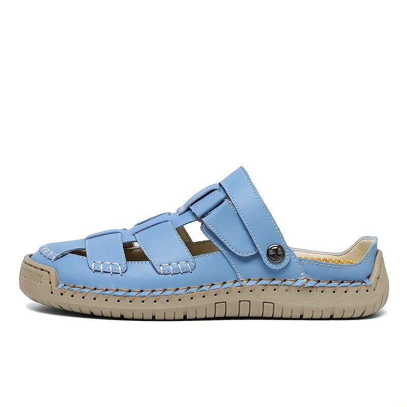 Closed Toe Fisherman Hook and Loop Sandals