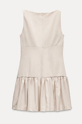 Solid Velvet Bow Embellished Sleeveless Mini Dress - View 23