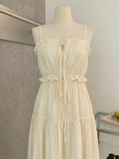 Spaghetti Strap Smocked Tiered A-Line Maxi Dress 6