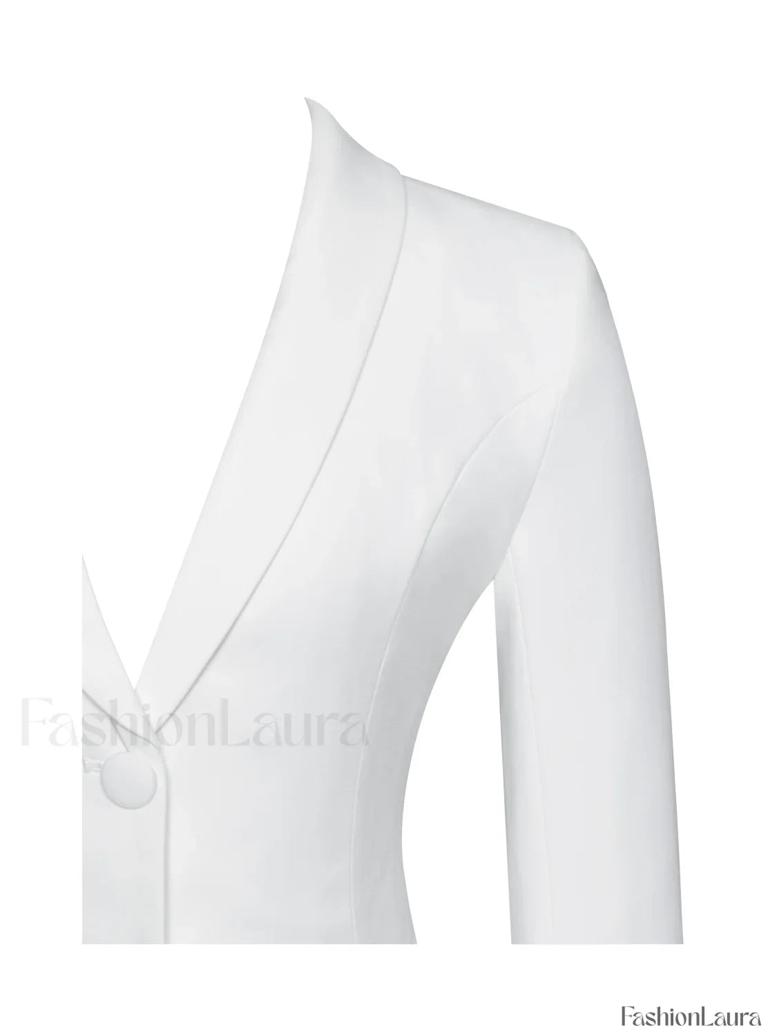 Delia White Blazer Charming Dress with Pleated Detail