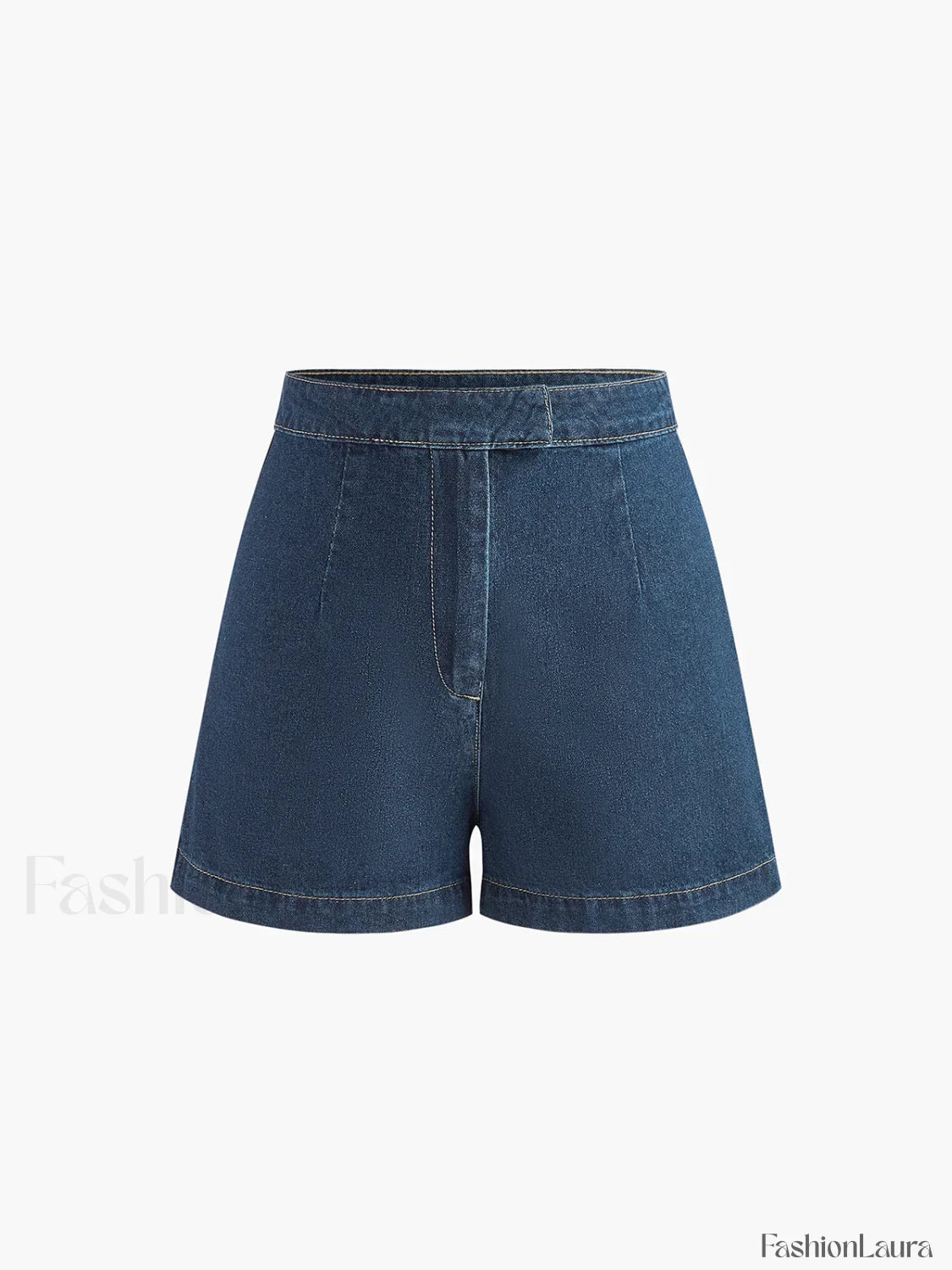 Denim Peplum Vest With Shorts Set