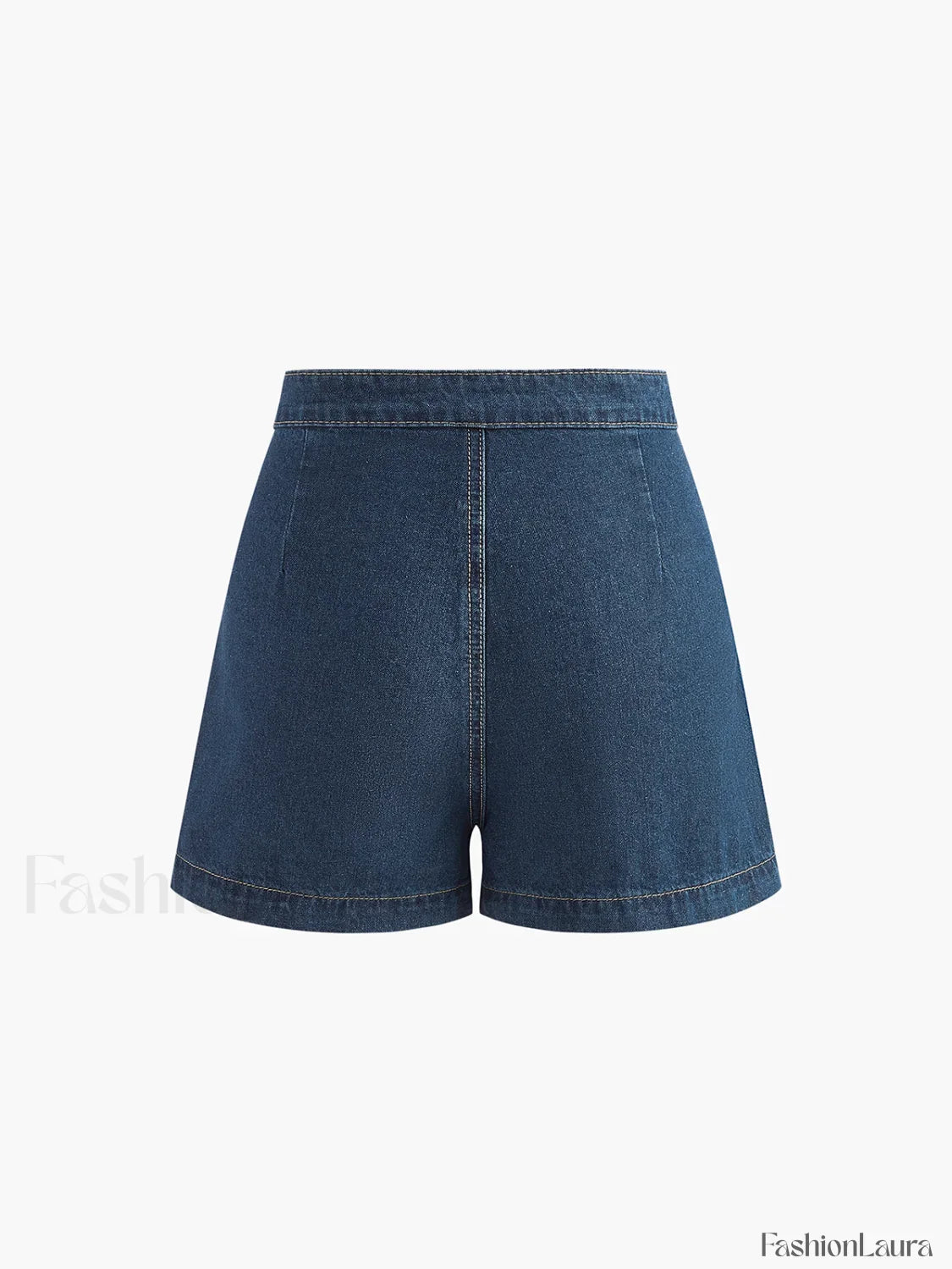 Denim Peplum Vest With Shorts Set