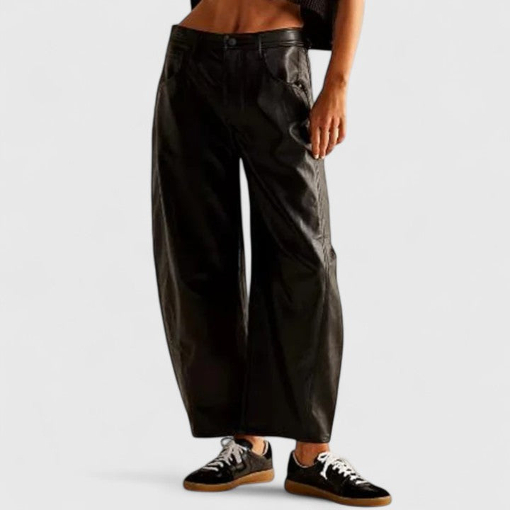 High Waist Faded Barrel Leg Jeans