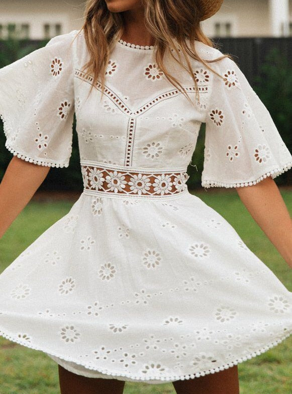 Fernanda Boutique Embroidered Cotton Dress Designer Edit