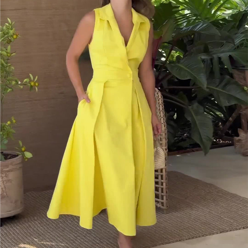 Chic Mara V Neck Midi Dress Silhouette Collection