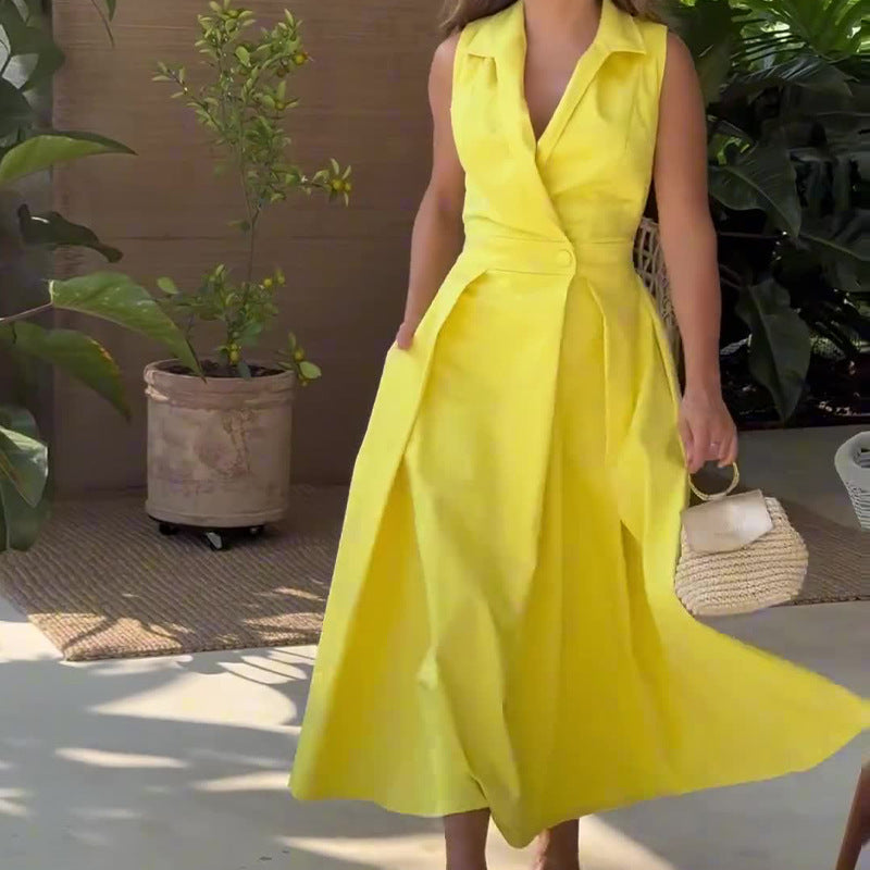 Chic Mara V Neck Midi Dress Silhouette Collection