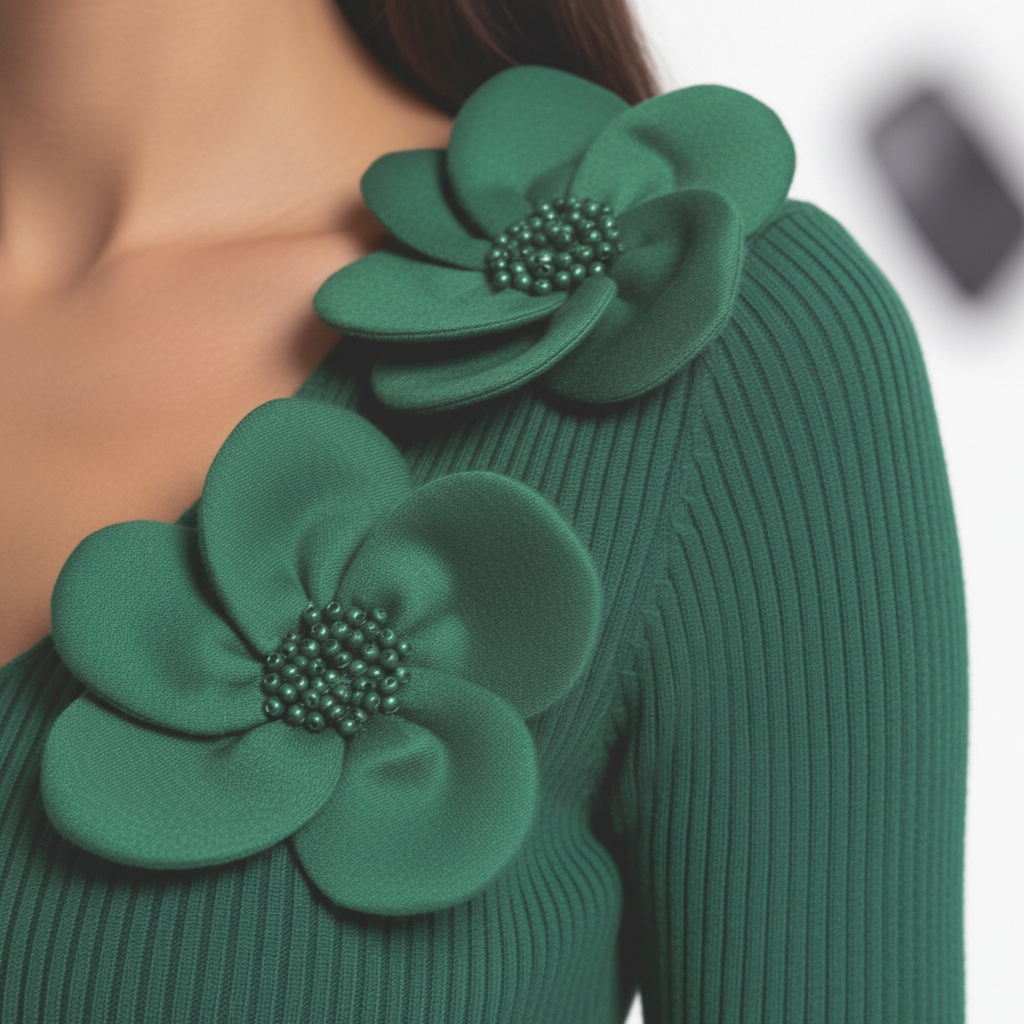 Elegant Floral Summer Dress with Lightweight Fabric & Flattering Fit