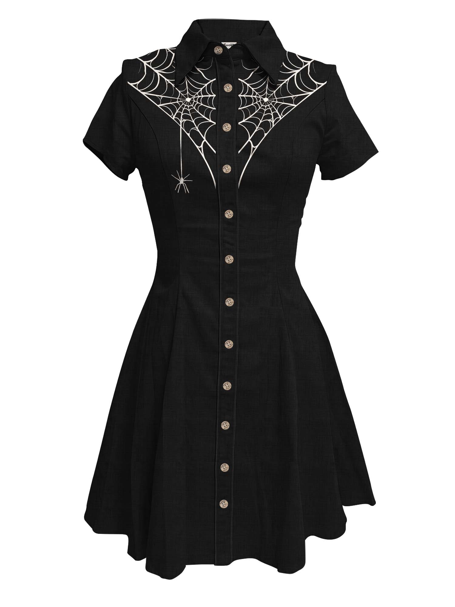 Dark Spider Web - 100% Cotton Dress