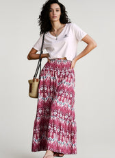 Boho Print Lightweight Vacation Skirt