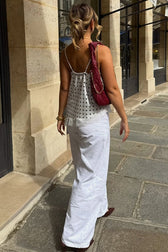 Lace Trim Dotted Cami Top