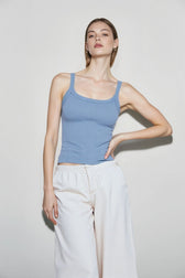 Sleeveless Strap Ribbed Causal Cropped Top Summer Solid O-neck Slim Fit Exposed Navel Mini Vest Crop Top