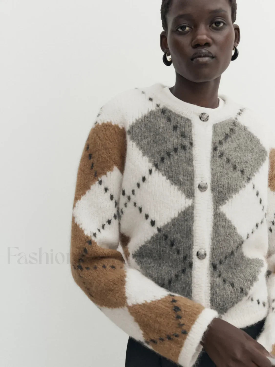 Diamond Knit College Cardigan