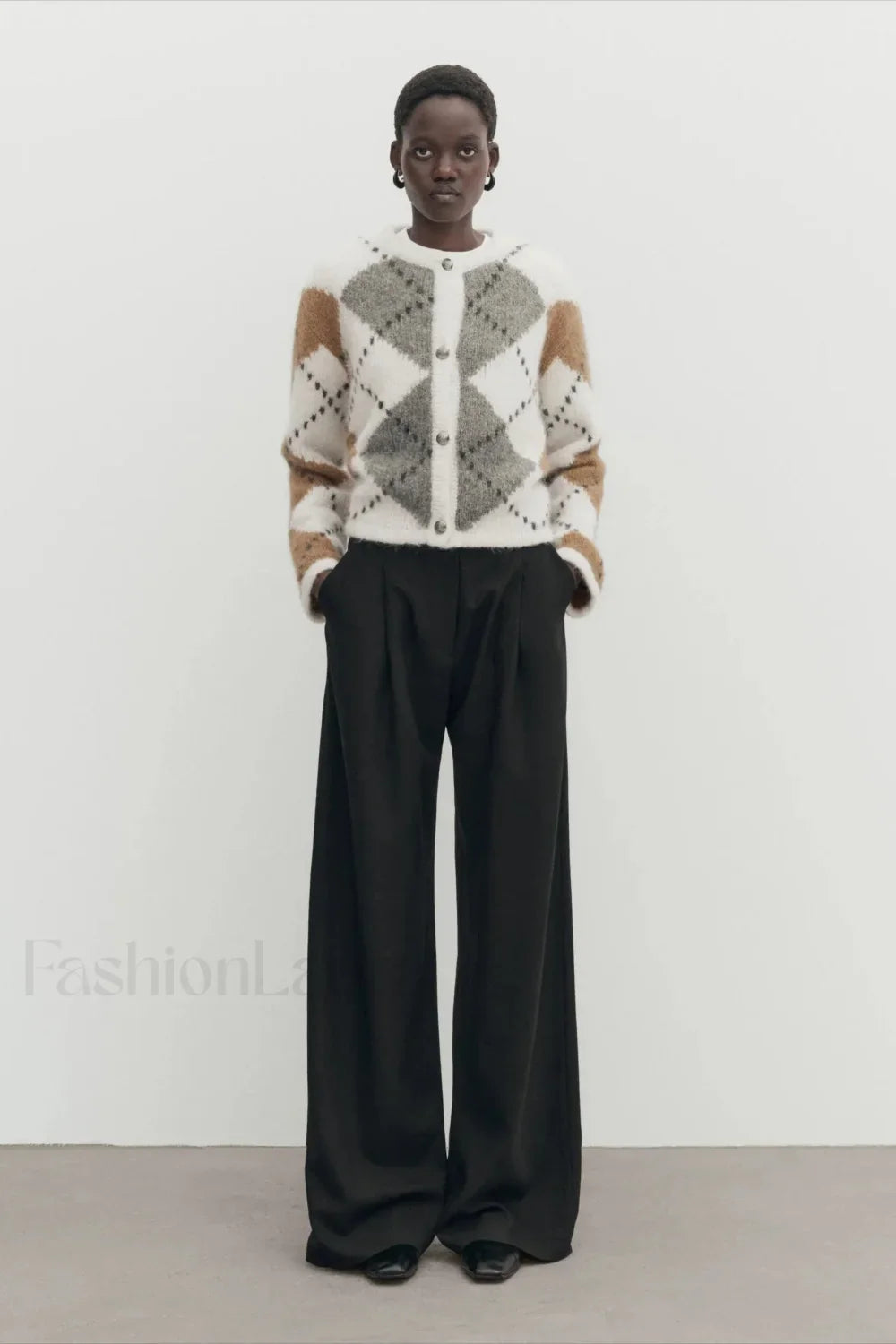 Diamond Knit College Cardigan