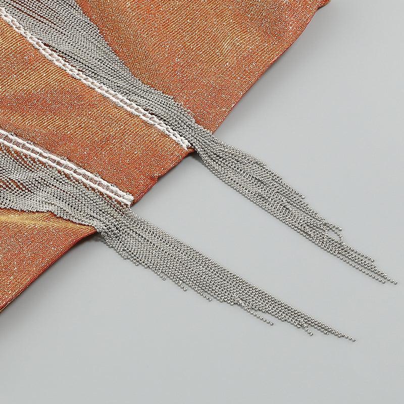 Dianna Tassel Trim Skirt Set