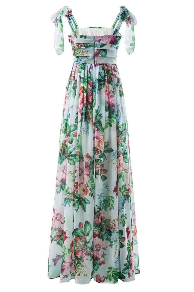 Sol Effortless Dinah Printed Maxi Dress with Straps Elevated Occasion Wear