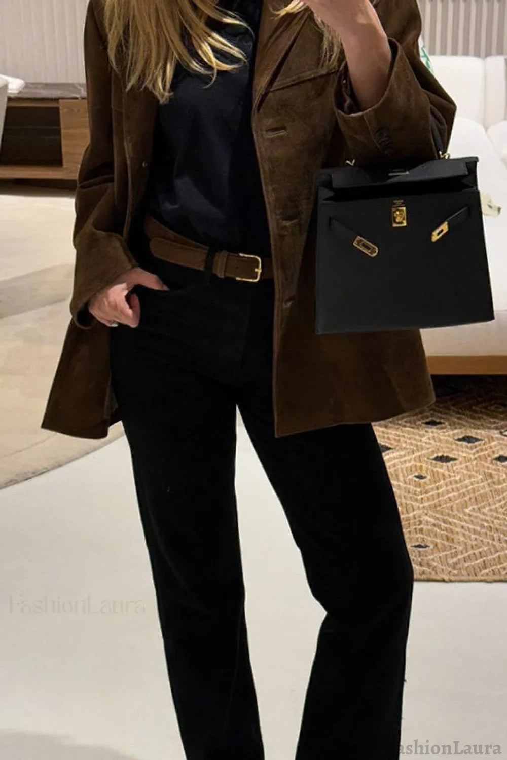 Distressed Suede Relaxed Fit Jacket