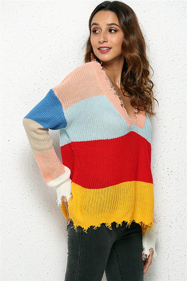 Distressed Versatile Sweater