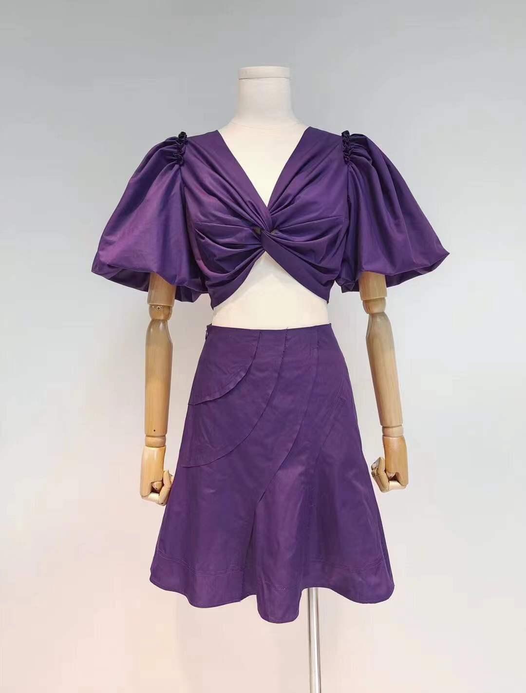 Dixie Puff Sleeve Crop Top & Ruffle Skirt Set