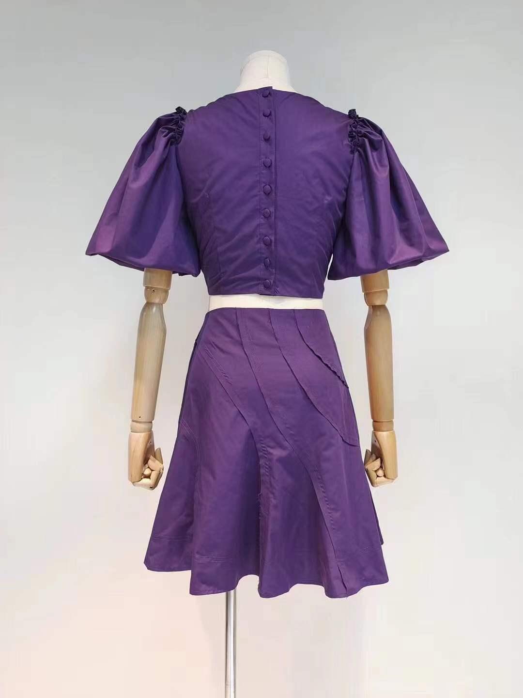 Dixie Puff Sleeve Crop Top & Ruffle Skirt Set