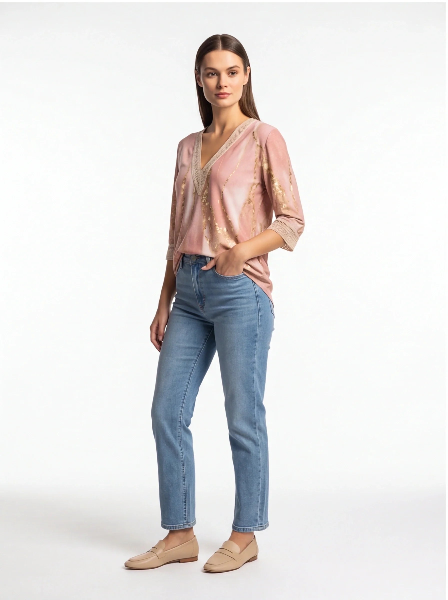 Elegant Ruffled Long Sleeve Blouse with Soft Fabric & Classic Fit