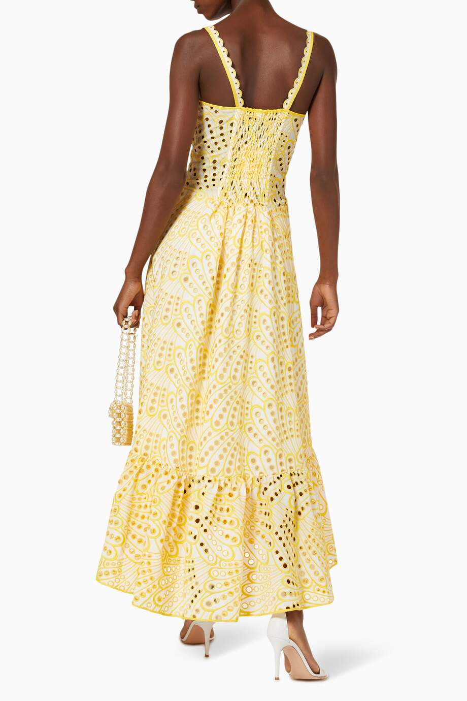 Dolly Embroidered Lace Midi Bustier Dress - View 6